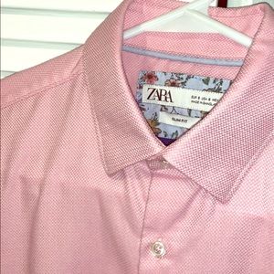 Baby Pink Zara Slim Fit classy button down